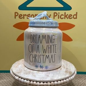 Rae Dunn DREAMING OF A WHITE CHRISTMAS Canister